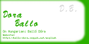 dora ballo business card